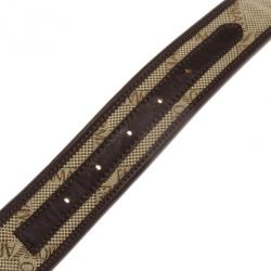 Emporio Armani Monogram Canvas Belt Size 38