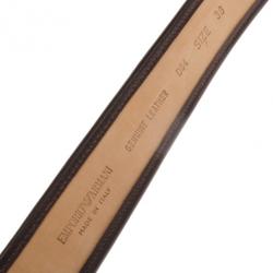 Emporio Armani Monogram Canvas Belt Size 38