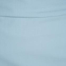 Pre Owned Emporio Armani Teal Blue Wool Pencil Skirt M