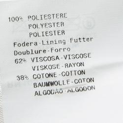 Pre Owned Emporio Armani Beige Pleated Textured Satin Bow Detail Cropped Zip Front Jacket L