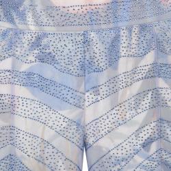 Pre Owned Emporio Armani Elite Blue Crystal Embellished Trousers M