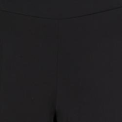 Pre Owned Emporio Armani Black Satin Side Stripe Detail Fitted Tuxedo Shorts M