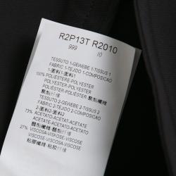 Pre Owned Emporio Armani Black Satin Side Stripe Detail Fitted Tuxedo Shorts M