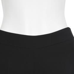 Pre Owned Emporio Armani Black Wool Tailored High Waist Formal Trousers M