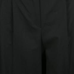 Pre Owned Emporio Armani Black Wool Tailored High Waist Formal Trousers M