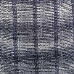 Pre Owned Emporio Armani Navy Blue and Grey Checkered Jacquard Pencil Skirt S