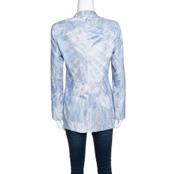 Pre Owned Emporio Armani Elite Multicolor Crystal Embellished Mandarin Collar Jacket M