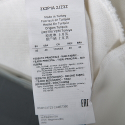 Pre Owned Emporio Armani White Textured Tie Waist Detail Bermuda Shorts S