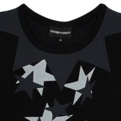 Pre Owned Emporio Armani Black Cotton Tshirt M