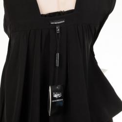 Pre Owned Emporio Armani Black Embellished Top S