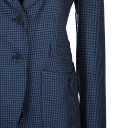 Pre Owned جاكيت بليزر امبوريو أرماني كاروهات أزرق M