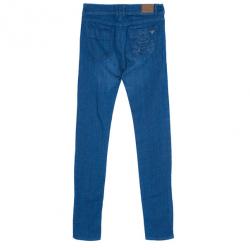 Pre Owned Emporio Armani New Mischa Floral Back Pocket Detail Denim Jeans S