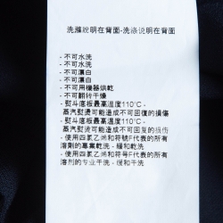 Pre Owned Emporio Armani Navy Blue Wool Gathered Pencil Skirt L