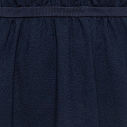 Pre Owned Emporio Armani Navy Blue Wool Gathered Pencil Skirt L