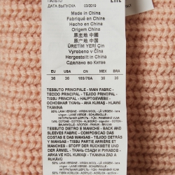 Emporio Armani Pink Contrast Zipper Wool Mid-Length Coat XS