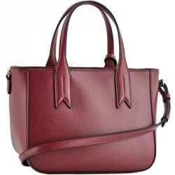 Pre Owned Emporio Armani Red Leather Tote