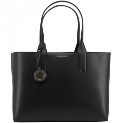 Emporio Armani Black Faux Leather Shopping Tote Emporio Armani TLC