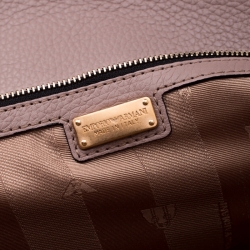 Emporio Armani Taupe Leather Tote