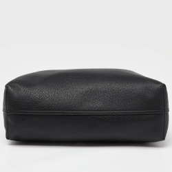 Pre Owned Emporio Armani Black Leather Large MyEA Tote