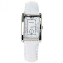 Pre Owned Emporio Armani White Stainless Steel AR1672 Women's Wristwatch 20MM