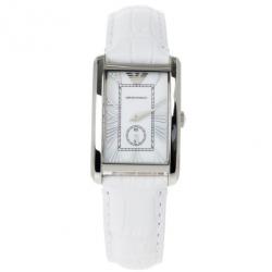 Pre Owned Emporio Armani White Stainless Steel AR1672 Women's Wristwatch 20MM