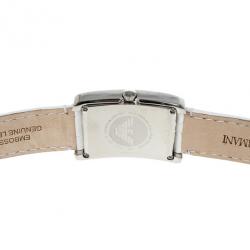 Pre Owned Emporio Armani White Stainless Steel AR1672 Women's Wristwatch 20MM