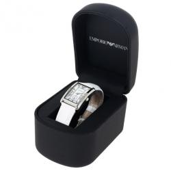 Pre Owned Emporio Armani White Stainless Steel AR1672 Women's Wristwatch 20MM