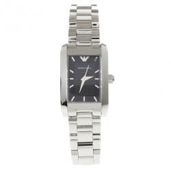Pre Owned Emporio Armani Black Stainless Steel AR1656 Women's Wristwatch 20MM