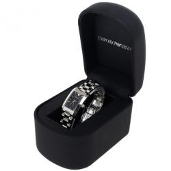 Pre Owned Emporio Armani Black Stainless Steel AR1656 Women's Wristwatch 20MM