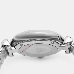 Pre Owned Emporio Armani Mother Of Pearl Stainless Steel T-Bar AR1955 Women's Wristwatch 32 mm