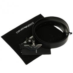 Pre Owned Emporio Armani Black Leather One Size Belt
