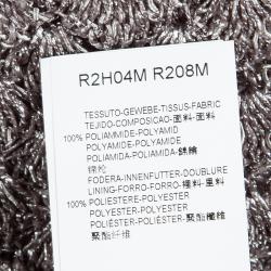 Pre Owned Emporio Armani Metallic Sleeveless Crocheted Top M