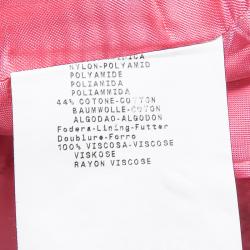 Pre Owned Emporio Armani Coral Pink Basket Weave Tailored Blazer S