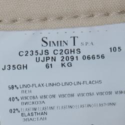 Pre Owned Emporio Armani Off-White Linen Trousers M