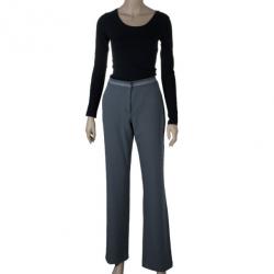 Pre Owned Emporio Armani Grey Formal Trousers M