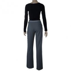 Pre Owned Emporio Armani Grey Formal Trousers M