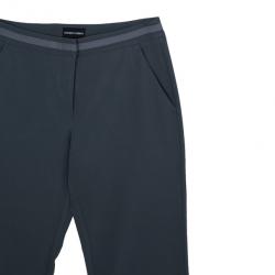 Pre Owned Emporio Armani Grey Formal Trousers M