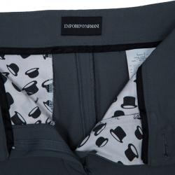 Pre Owned Emporio Armani Grey Formal Trousers M