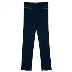 Pre Owned Emporio Armani Navy Velvet Lapel Suit S