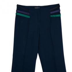 Pre Owned Emporio Armani Navy Velvet Lapel Suit S