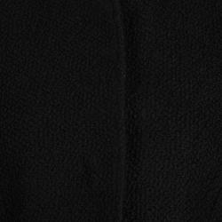 Pre Owned Emporio Armani Black Textured Knit Button Front Jacket M