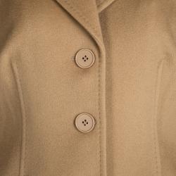 Pre Owned Emporio Armani Beige Wool Cashmere Blazer L