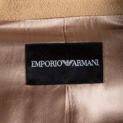 Pre Owned Emporio Armani Beige Wool Cashmere Blazer L