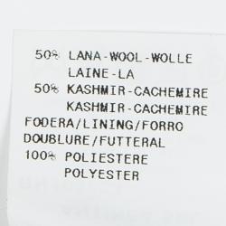 Pre Owned Emporio Armani Beige Wool Cashmere Blazer L