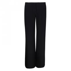 Pre Owned Emporio Armani Black Long Blazer and High Waist Pant Suit L