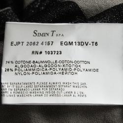 Pre Owned Emporio Armani Sheer Stripe Detail Short Sleeve T-Shirt M