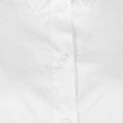Pre Owned Emporio Armani White Frill Cuff Detail Long Sleeve Shirt L