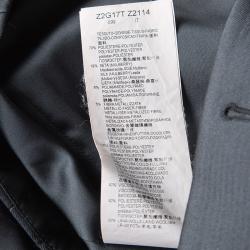 Pre Owned Emporio Armani Black Metallic Croquis Pattern Jacquard Cropped Jacket S