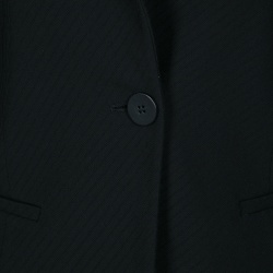 Pre Owned Emporio Armani Black Diagonal Striped Blazer S