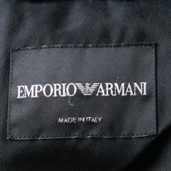 Pre Owned Emporio Armani Black Diagonal Striped Blazer S